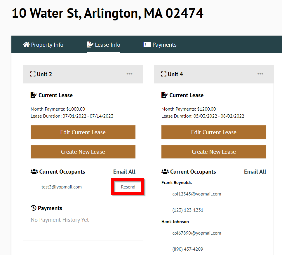 How do I resend invitations to occupants? (Landlord) ZRent Support Desk