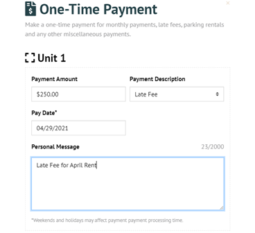 How do I make a one-time payment for late fees? (Occupant) – ZRent ...